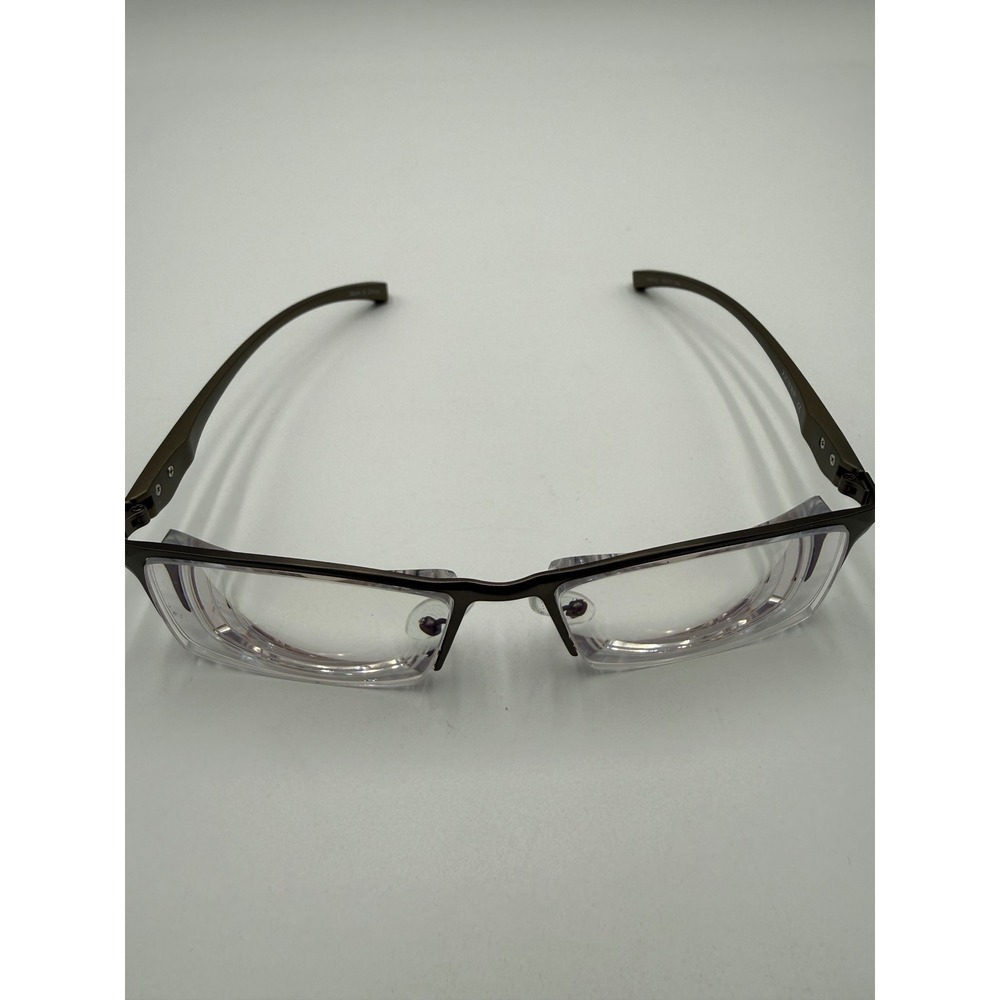 Zenni Optical Eyeglasses Men 55-17-145 Green Excellent Rectangle Semi-Rimless